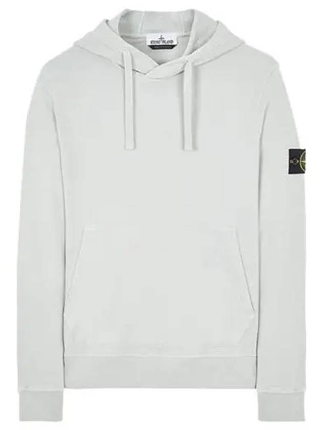 Wappen Patch Cotton Fleece Hoodie White - STONE ISLAND - BALAAN 2