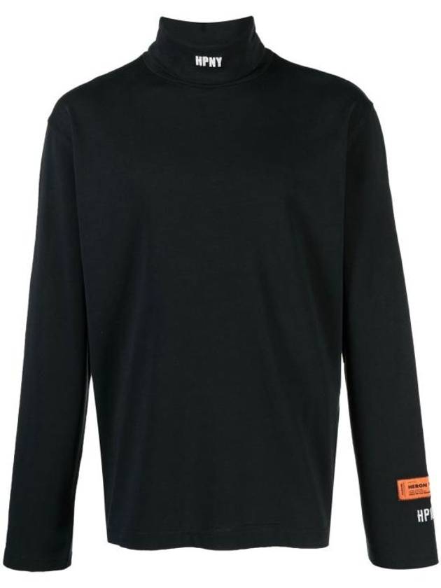 23 HPNY EMB Roll Neck HMAB027C99JER002 1001 Logo Embroidered Turtleneck T-Shirt - HERON PRESTON - BALAAN 7