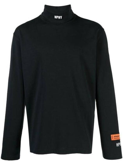 HPNY Logo Embroidered Turtleneck Black - HERON PRESTON - BALAAN 2