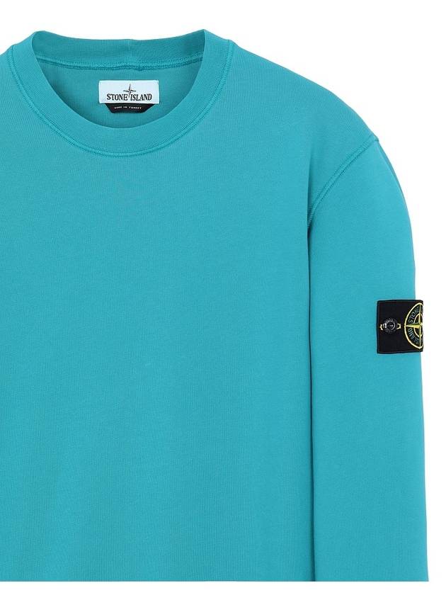 Compass Patch Crew Neck Sweatshirt Blue - STONE ISLAND - BALAAN 4