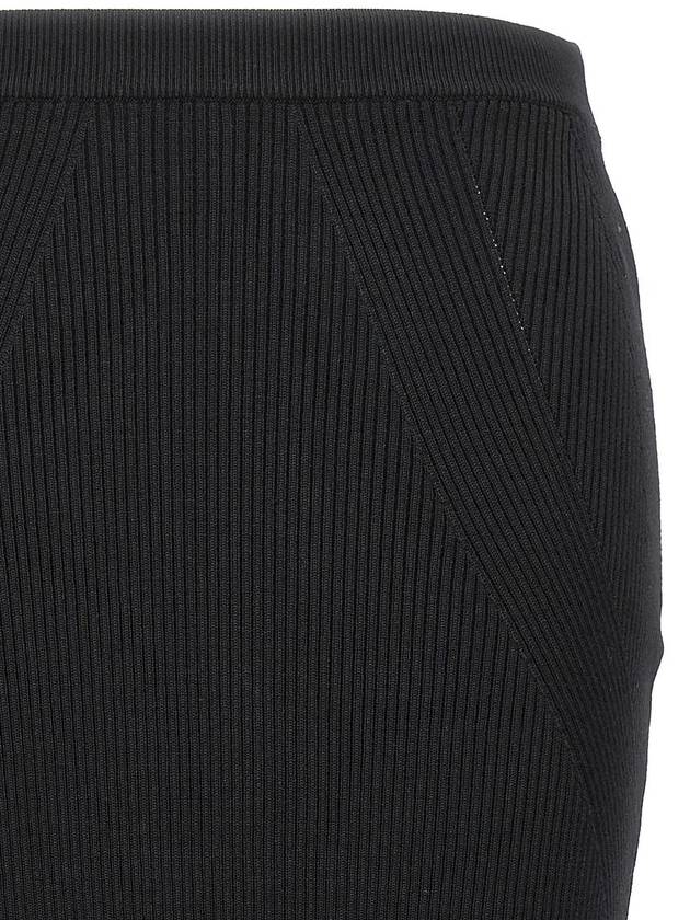 Rib Knit Pencil Skirt Black - ALEXANDER MCQUEEN - BALAAN 6