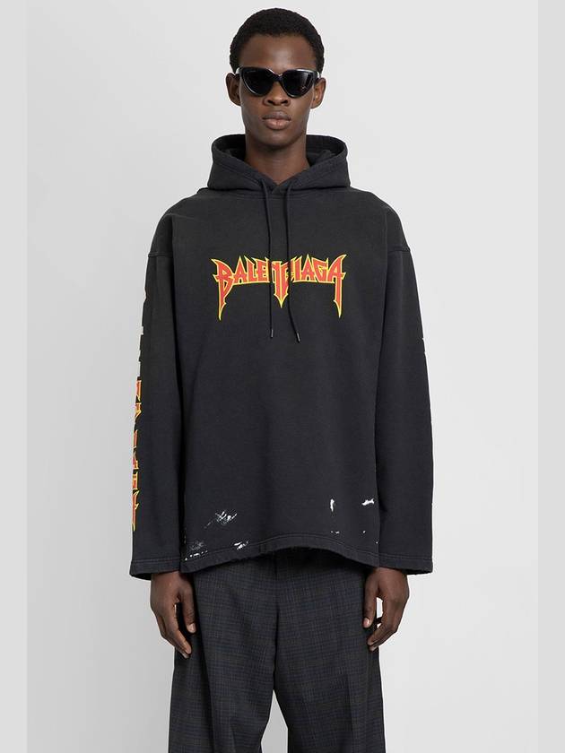 Logo Printed Hoodie Black - BALENCIAGA - BALAAN 3