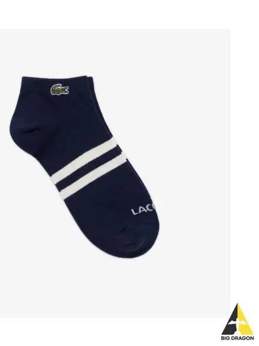 Men s Color Block Ankle Socks Navy - LACOSTE - BALAAN 1