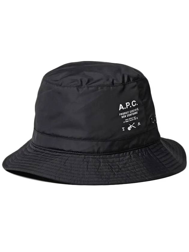 Logo Nylon Bucket Hat Black - A.P.C. - BALAAN 2