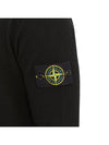 Logo Patch Crew Neck Knit Top Black - STONE ISLAND - BALAAN 9