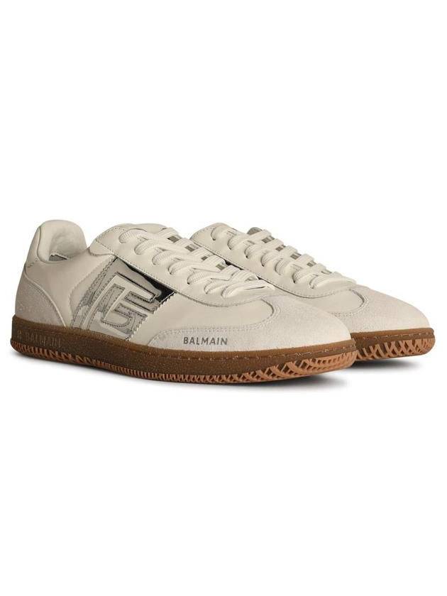 Balmain 'Swan' White Leather Sneakers - BALMAIN - BALAAN 2