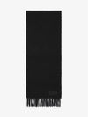 Paris Logo Patch Fringe Muffler Black - AMI - BALAAN 2