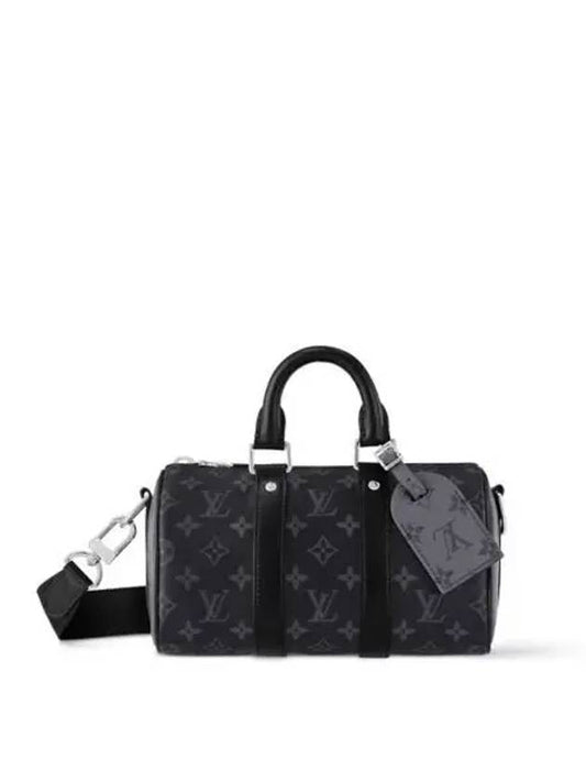 Keepall Bandouliere 25 Monogram Eclipse Cross Bag Black - LOUIS VUITTON - BALAAN 2