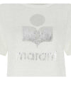 00MTS0406 00M008E WH Jewel Logo Short Sleeve T-Shirt White Women T-Shirt TJ - ISABEL MARANT - BALAAN 5