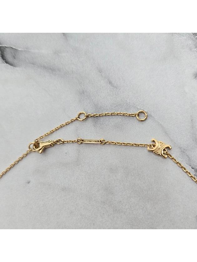 Triomphe Mini Brass Necklace Gold - CELINE - BALAAN 6