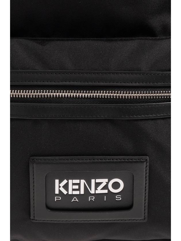 Graphy Embossed Logo Polyester Backpack Black - KENZO - BALAAN 7