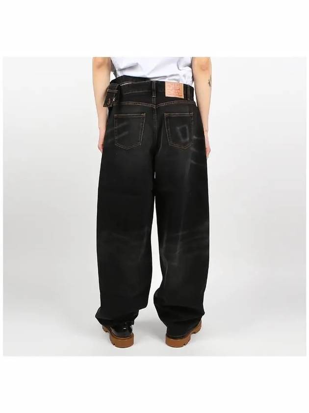 JEAN48 S25 D15 WHISKER BLK double waist jeans - Y/PROJECT - BALAAN 4