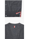 Stripe Armband Merino Wool Cardigan Grey - THOM BROWNE - BALAAN 5