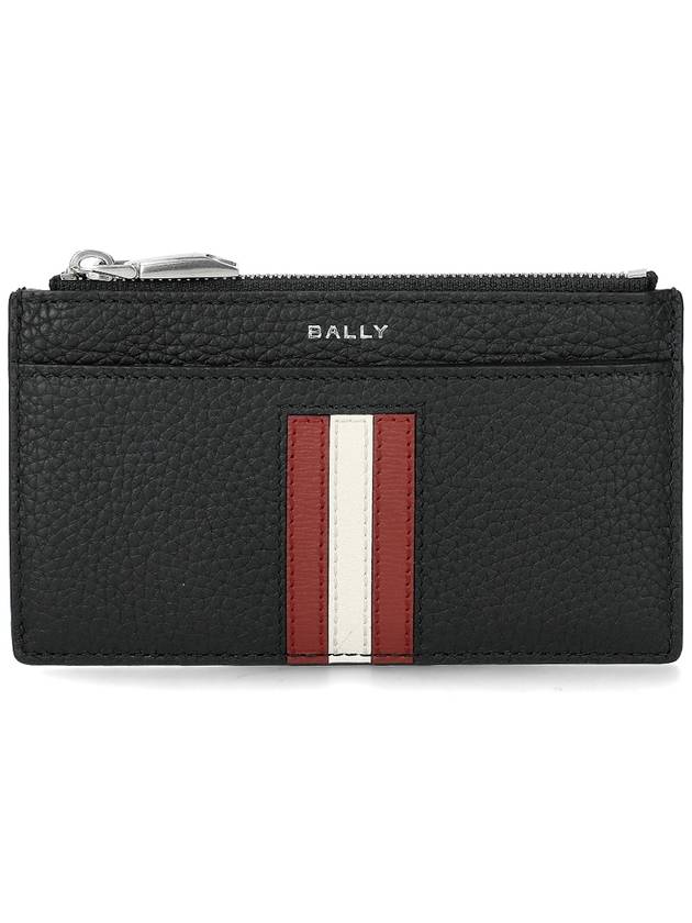 Ribbon Leather Card Wallet Black - BALLY - BALAAN 2