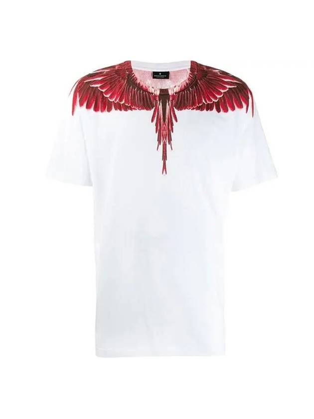 Red Wings Short Sleeve T-shirt White - MARCELO BURLON - BALAAN 1