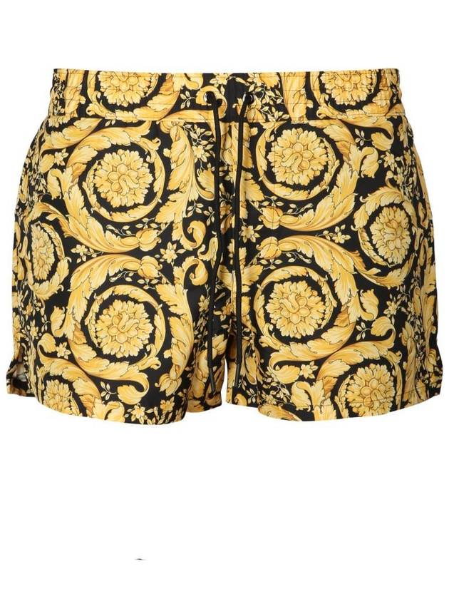 Barocco Print Swim Shorts Yellow - VERSACE - BALAAN 3