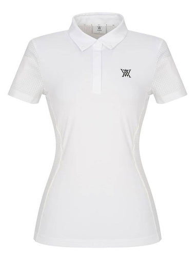 Official W Perforated Block S TS WH - ANEWGOLF - BALAAN 1