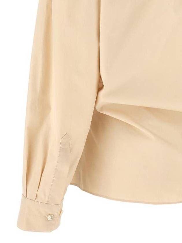 Straight Collar Twisted Shirt Ivory - LEMAIRE - BALAAN 5