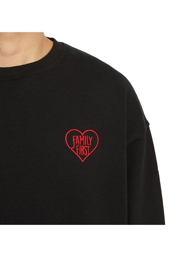 Heart Sweatshirt Black - FAMILY FIRST - BALAAN 9