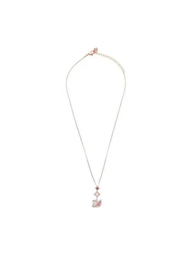 Darjeeling Swan Pendant Necklace Pink Rose Gold - SWAROVSKI - BALAAN 3