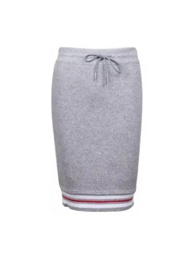 Women's Three Stripes Cricket Wool H Line Skirt Grey - THOM BROWNE - BALAAN 2