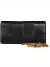 Cassette Chain Long Wallet Black - BOTTEGA VENETA - BALAAN 3