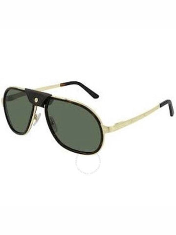 Cartier Polarized Green Pilot Unisex Sunglasses CT0241S 002 57 - CARTIER - BALAAN 1