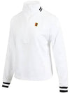 Court Dri Fit Heritage French Terry Tennis Half Zip Long Sleeve T-Shirt White - NIKE - BALAAN 1