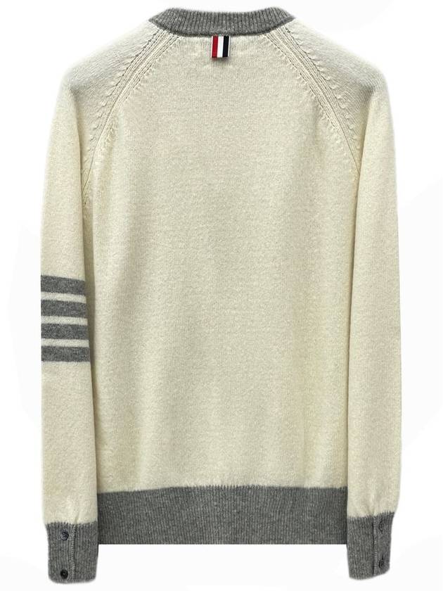 Wool 4 Bar Pullover Knit Top Beige - THOM BROWNE - BALAAN 3