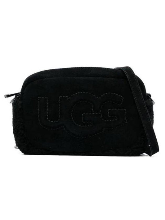 Jenny II logo suede cross bag black - UGG - BALAAN 1