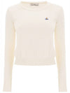 ORB Embroid Logo Knit Top Cream - VIVIENNE WESTWOOD - BALAAN 2