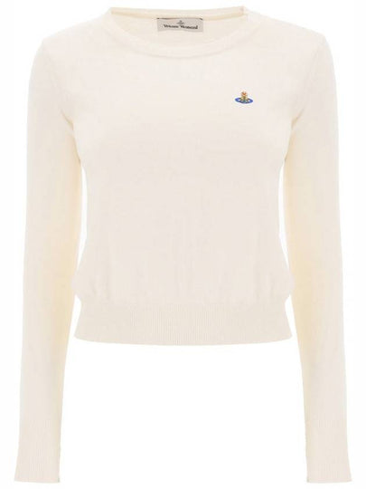 ORB Embroid Logo Knit Top Cream - VIVIENNE WESTWOOD - BALAAN 2