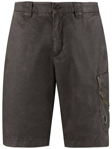 Lens Wappen Cargo Bermuda Shorts Black - CP COMPANY - BALAAN 1