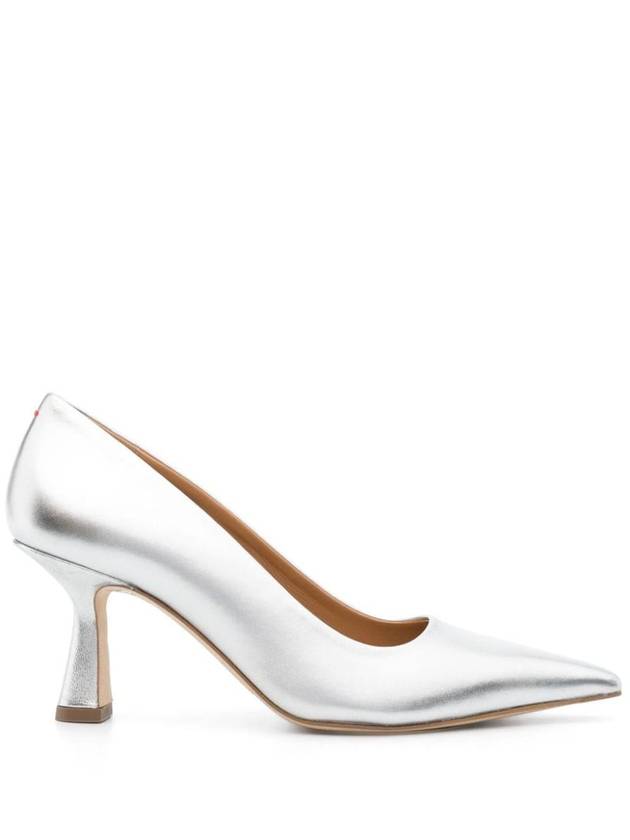 Aeyde Zandra Laminated Nappa Leather Silver Shoes - AEYDE - BALAAN 1