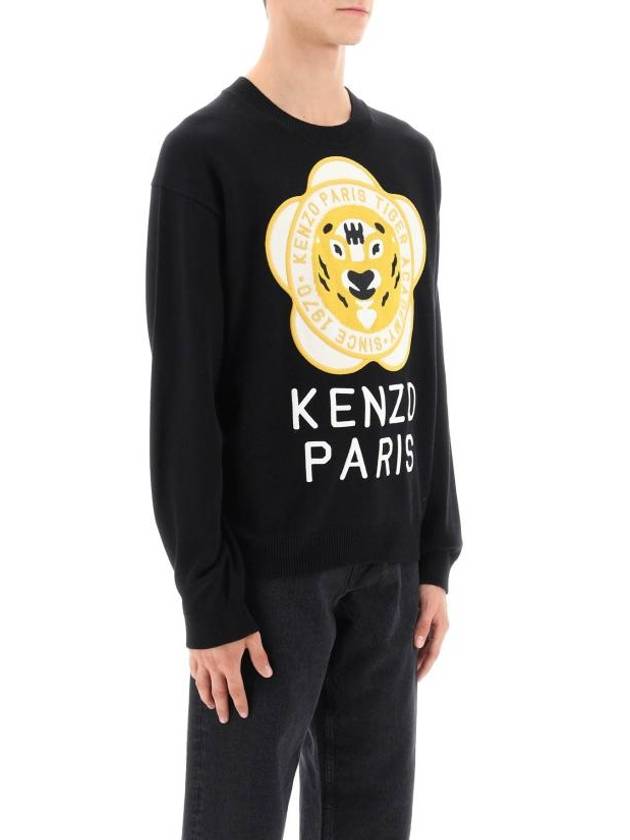 Tiger Academy Logo Knit Top Black - KENZO - BALAAN 3