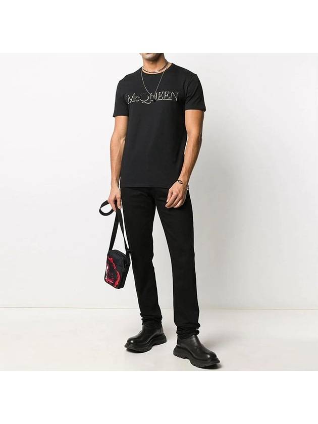 Logo Cotton Short Sleeve T-Shirt Black - ALEXANDER MCQUEEN - BALAAN 6