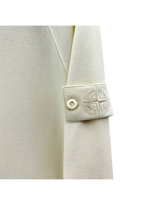 Waffen Patch Ghost Piece Cotton Sweatshirt Ivory - STONE ISLAND - BALAAN 5