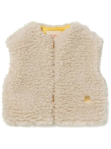 Kids Logo Fur Vest White F22077 036XX - THE ANIMALS OBSERVATORY - BALAAN 1