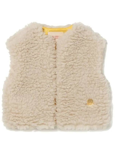 Kids Logo Fur Vest White F22077 036XX - THE ANIMALS OBSERVATORY - BALAAN 2