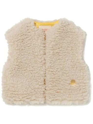 Kids Logo Fur Vest White F22077 036XX - THE ANIMALS OBSERVATORY - BALAAN 1