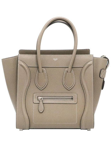 Celine 189793DRU 09SO Repair Drum Calfskin Micro Luggage Shopper Tote Bag - CELINE - BALAAN 1