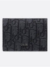 Business Card Wallet Black Dior Oblique Jacquard - DIOR - BALAAN 1