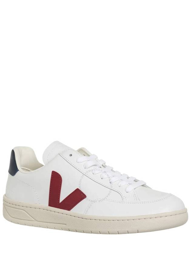 Veja White Marsala Nautico V-12 Low-Top Sneakers, Brand Size 40 ( US Size 7 ) - VEJA - BALAAN 2