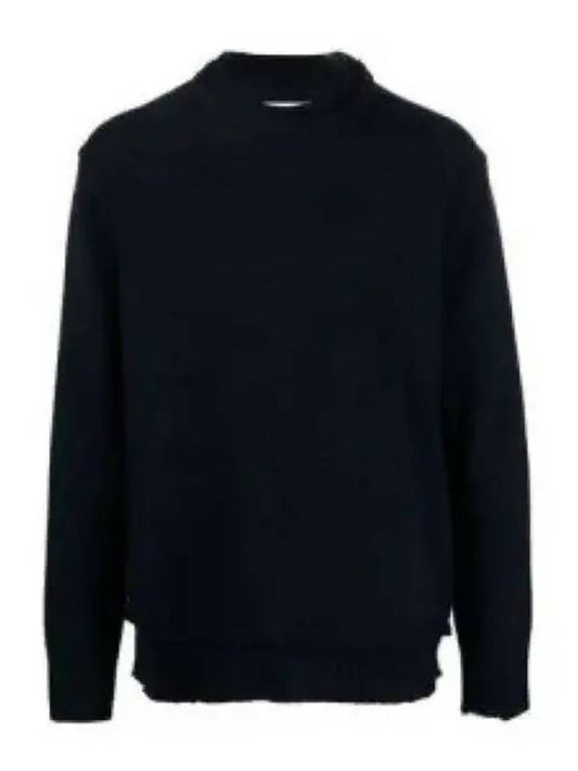 Back Stitch Elbow Patch Knit Top Navy - MAISON MARGIELA - BALAAN 2