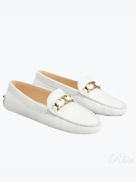 Women's Gommino Leather Driving Shoes White - TOD'S - BALAAN 2