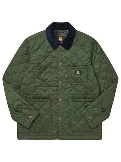 Kenning Quilting  Logo Patch Jacket Green - BARBOUR - BALAAN 2