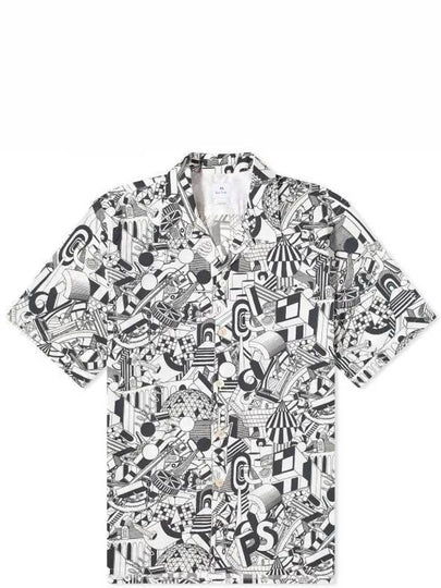 Jack World Vacation Print Short Sleeve Shirt White - PAUL SMITH - BALAAN 2