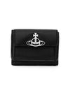 Vegan Biogreen Flap Small Half Wallet Black - VIVIENNE WESTWOOD - BALAAN 1