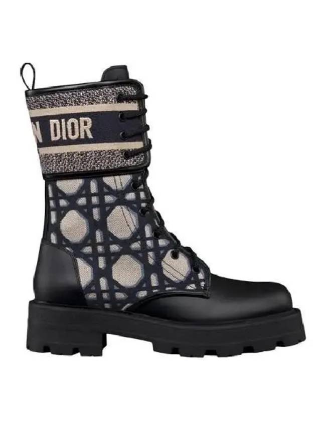 D-Major Calfskin Ankle Long Boot Deep Blue - DIOR - BALAAN 3