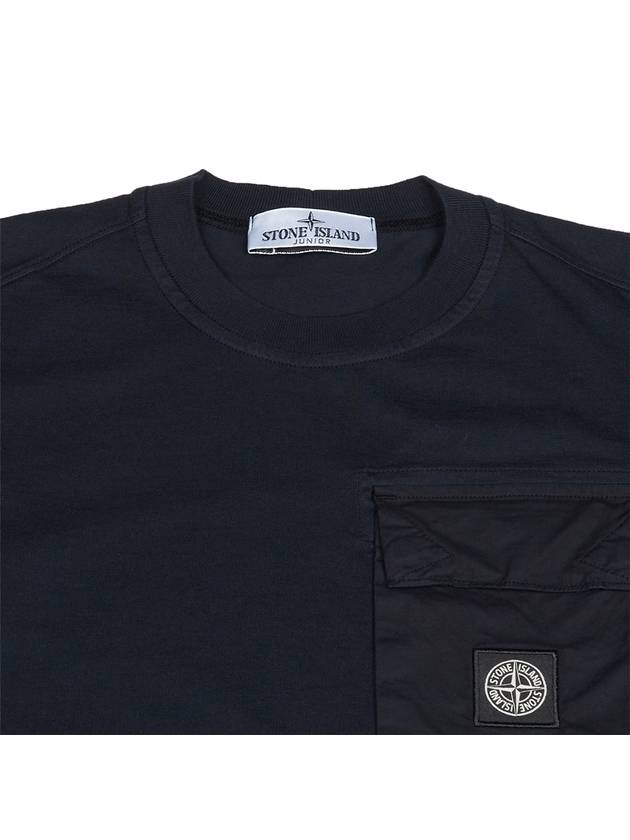 Kids Logo Short Sleeve T-Shirt Navy - STONE ISLAND - BALAAN 4